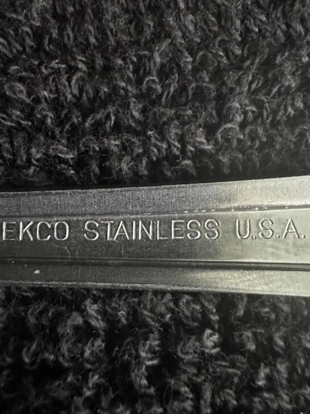 Vintage EKCO Chevron Pattern Stainless 